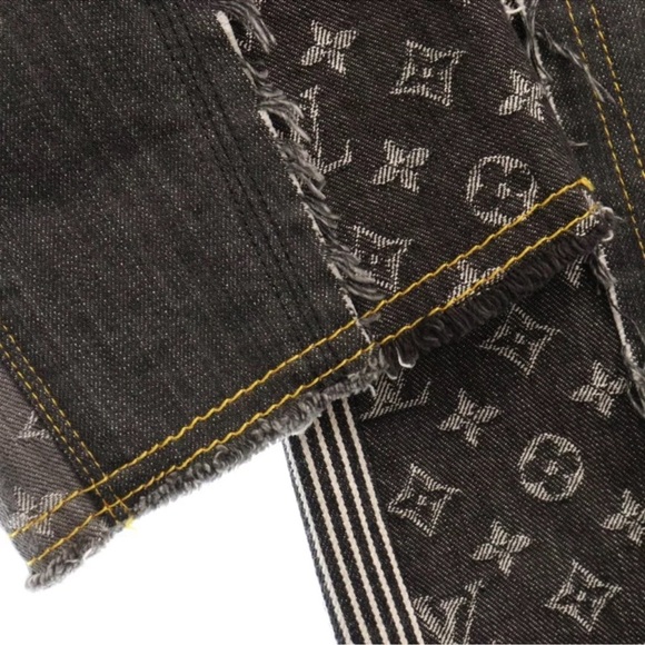 Authentic Louis Vuitton denim patch work pants